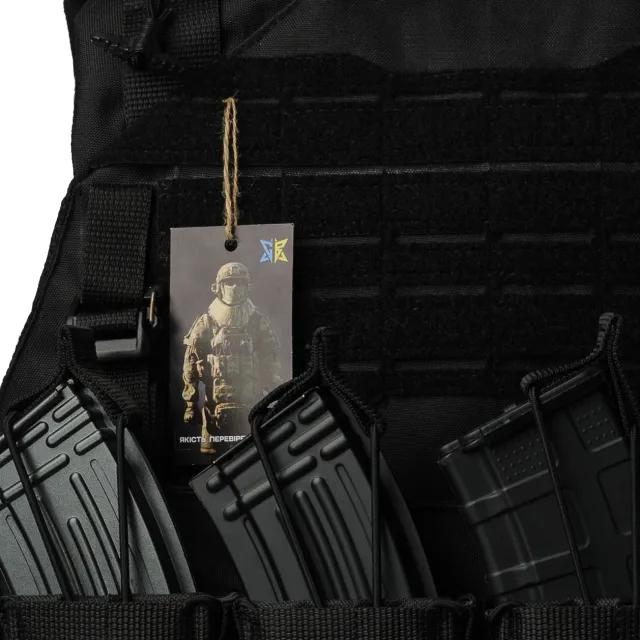 10 - Плитоноска Warmor Gen.4 (Комплект 4 підсумки) з системою швидкого скидання. Molle. Колір Чорна