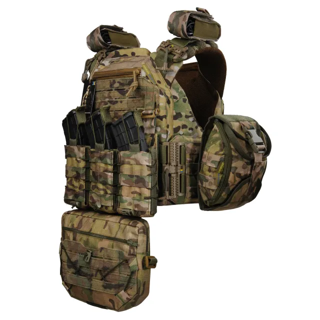 1 - Плитоноска жіноча Warmor gen.3 FL MAX (for Ladies). З максимальним набором підсумків, швидким боковим та верхнім скиданням (без плит). Мультикам.