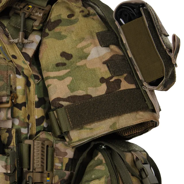 8 - Плитоноска жіноча Warmor gen.3 FL MAX (for Ladies) (без плит). З максимальним набором підсумків, захистом шиї та плечей по 1 класу ДСТУ. Мультикам.