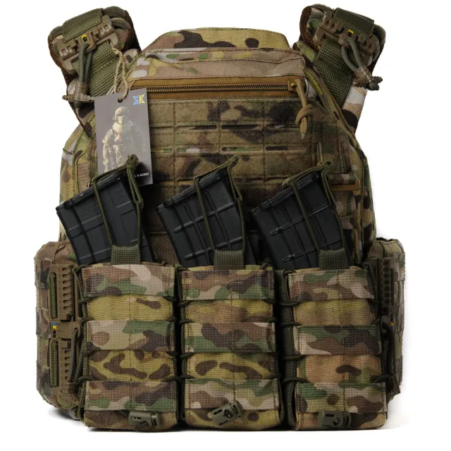 2 - Плитоноска жіноча Warmor gen.3 FL (for Ladies). З підсумками під магазини АК і швидким бічним і верхнім скиданням (без плит). Мультикам.