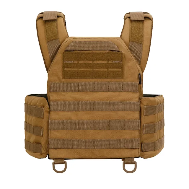 5 - Плитоноска Warmor Gen.3 Pro з системою швидкого скидання. (Комплект 3 підсумки) Molle. Колір Койот