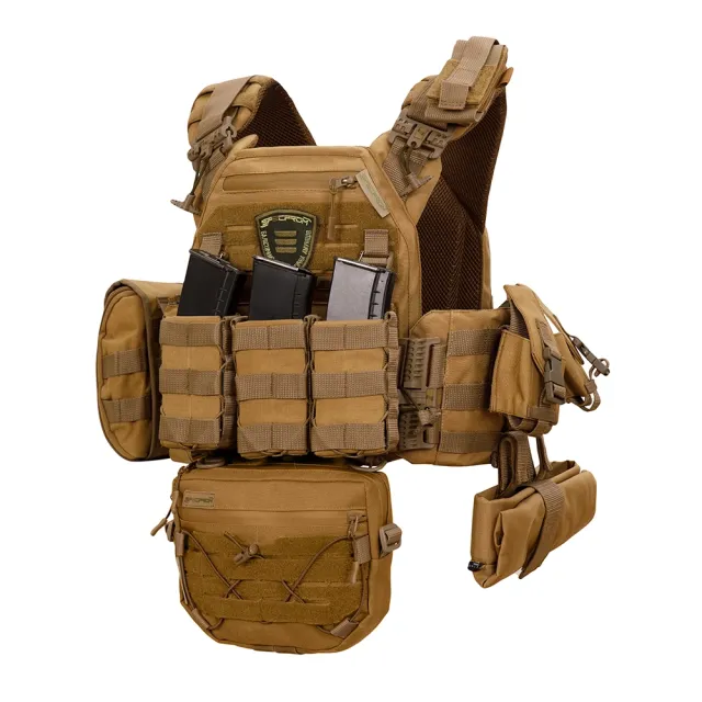 1 - Плитоноска Warmor gen.3 Pro Max. Система швидкого скидання. 7 підсумок. Койот