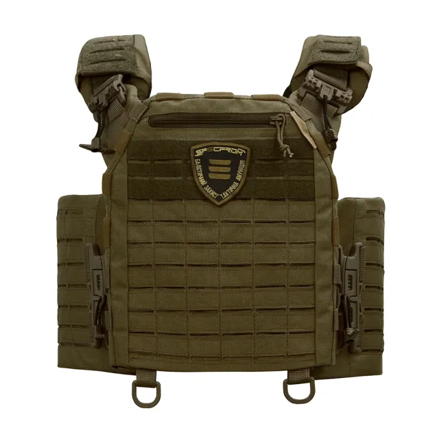 9 - Плитоноска SPECPROM WARMOR Gen.5 V2 з повним комплектом підсумків Олива