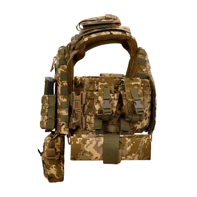 3 - Плитоноска SPECPROM WARMOR Gen.5 V2 з повним комплектом підсумків Піксель