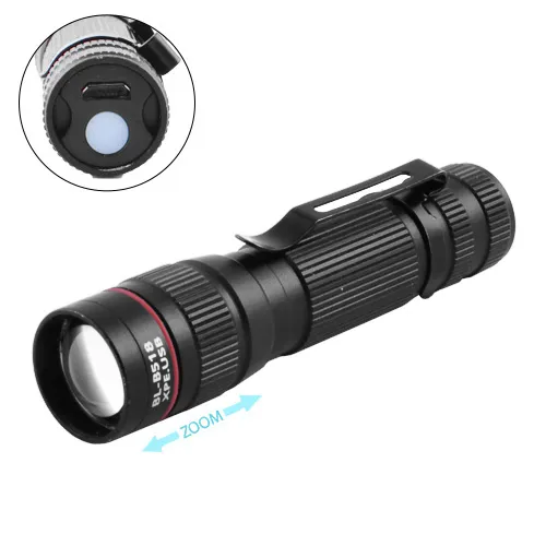 2 - Ліхтар ручний Police X-Balog LED + COB USB BL-B518, Чорний