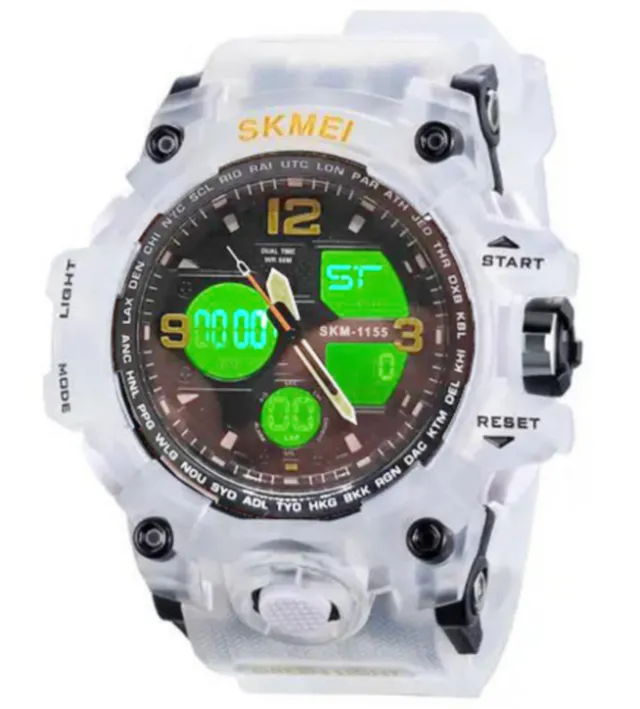 2 - Годинник наручний SKMEI 1155BWT, Білий