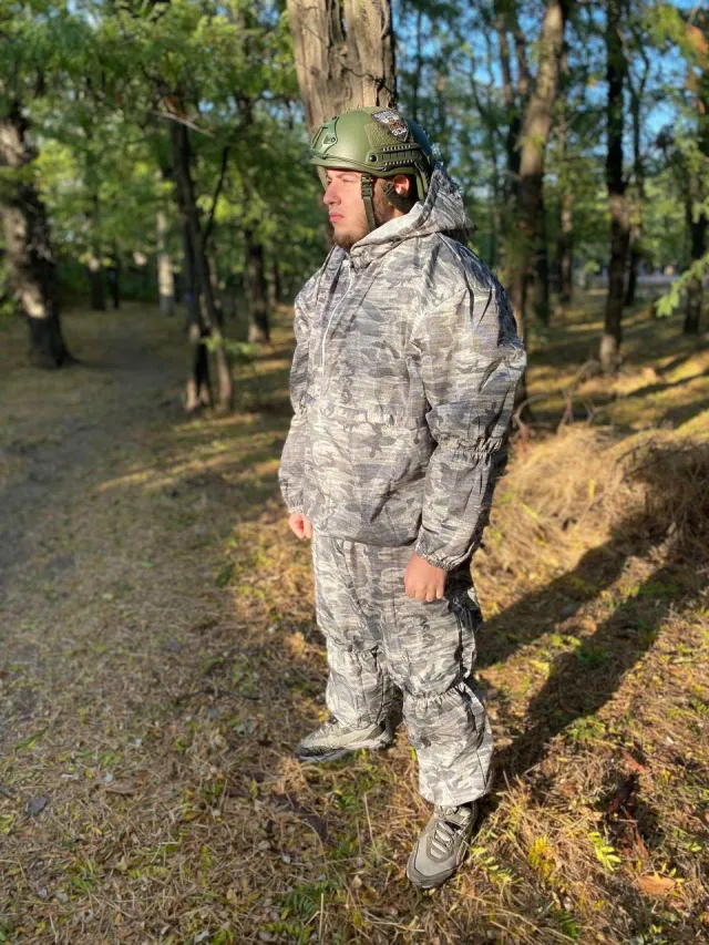 1 - Маскувальний костюм SPECPROM. Зимовий. Grey Multicam