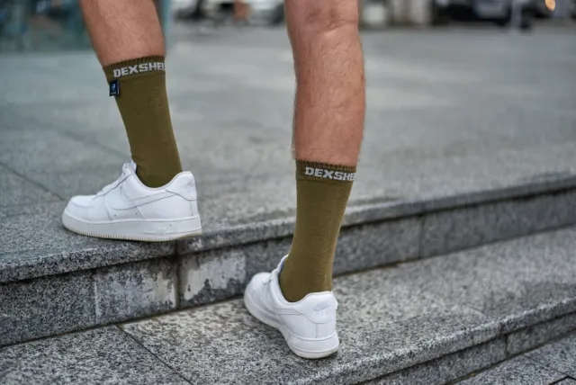 9 - Водонепроникні шкарпетки Dexshell Ultra Thin Crew OG. Олива