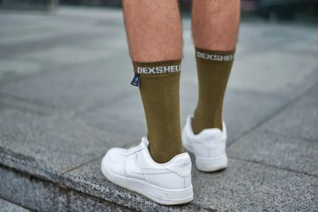 11 - Водонепроникні шкарпетки Dexshell Ultra Thin Crew OG. Олива