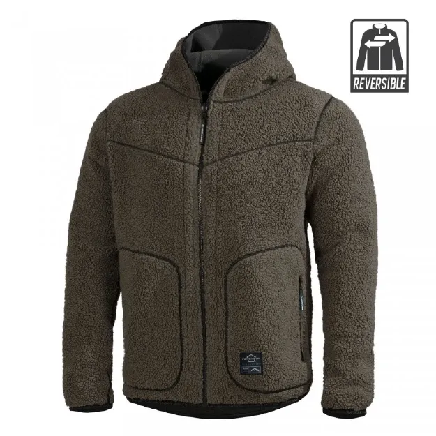 1 - Флісова куртка-кофта Pentagon IANOS SHERPA 2-IN-1. Олива