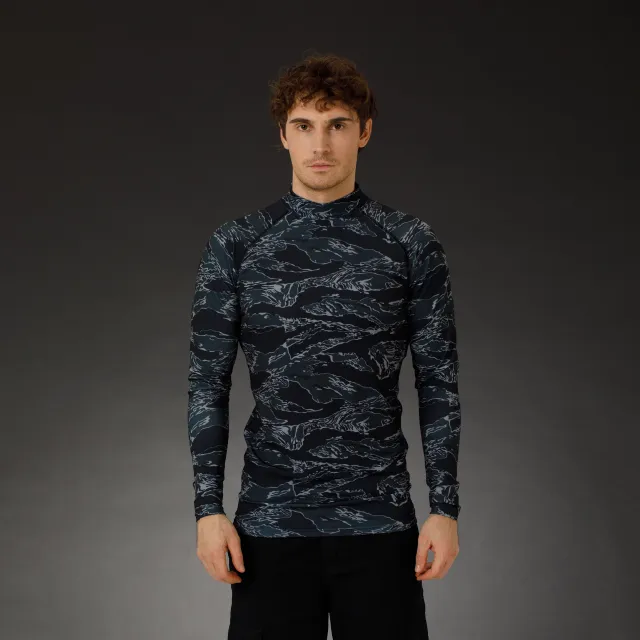 10 - Чоловічий рашгард SPECPROM Black Tiger Stripes Camo