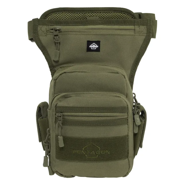 2 - Сумка збройова на стегно Pentagon Max-S 2.0 Gun Thigh Pouch 3,7 л, Олива