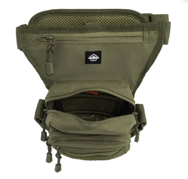 3 - Сумка збройова на стегно Pentagon Max-S 2.0 Gun Thigh Pouch 3,7 л, Олива