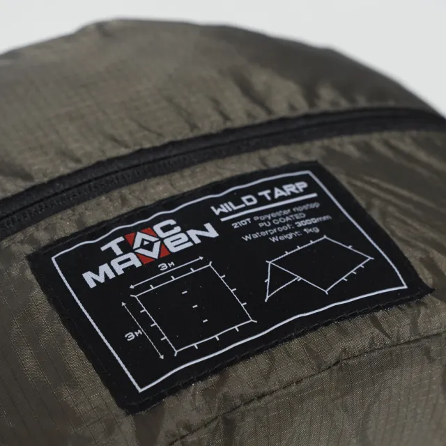 3 - Тент туристический Pentagon Tac Maven WILD TARP 3x3м, Олива