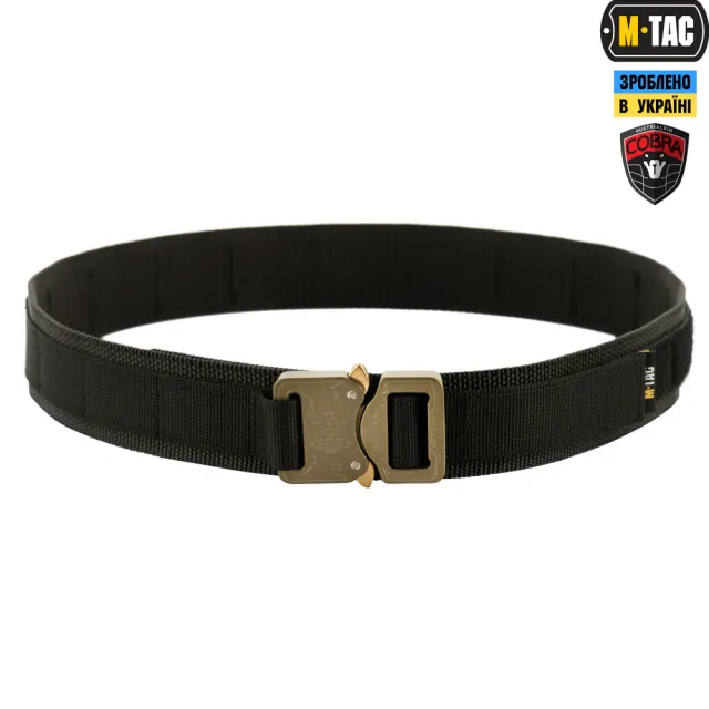1 - Тактичний ремінь Cobra Buckle Tactical Belt M-Tac. Розмір M/L. Чорний