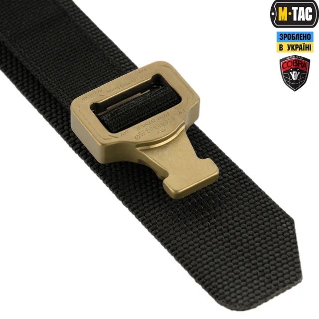2 - Тактичний ремінь Cobra Buckle Tactical Belt M-Tac. Розмір M/L. Чорний