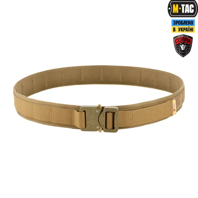 1 - Тактичний ремінь Cobra Buckle Belt M-Tac. Розмір XL/2XL. Койот