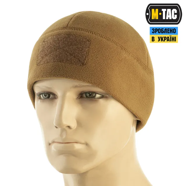 1 - Шапка флисовая M-Tac Watch Cap Elite с Velcro. Койот