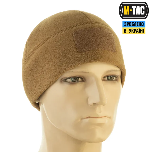 3 - Шапка флисовая M-Tac Watch Cap Elite с Velcro. Койот
