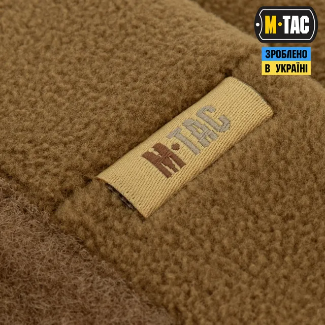 6 - Шапка флисовая M-Tac Watch Cap Elite с Velcro. Койот