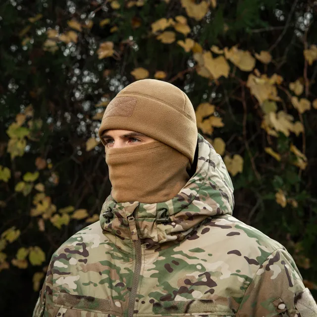 10 - Шапка флисовая M-Tac Watch Cap Elite с Velcro. Койот