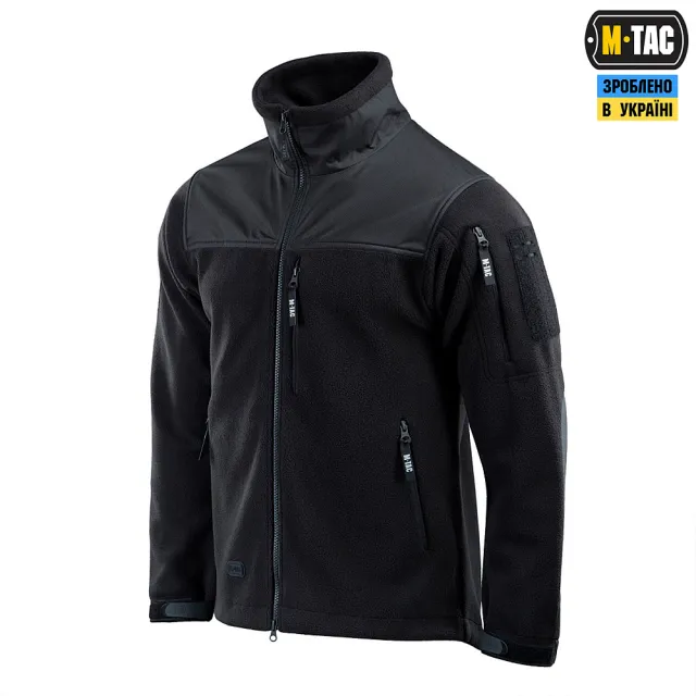 1 - Флісова куртка-кофта M-Tac Alpha Microfleece Gen.II. Чорний
