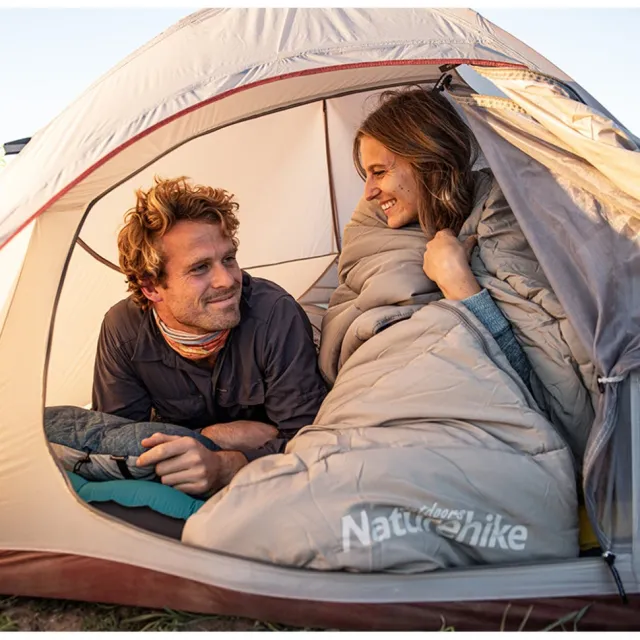 9 - Спальний мішок з мішком для зберігання Naturehike M400 CNK2350WS023 лівий. Сірий