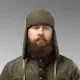 2 - Шапка вушанка плащівка-фліс. Олива