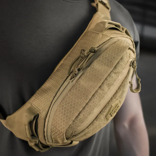 7 - Сумка на пояс M-TAC  Waist Bag Elite Hex. Койот