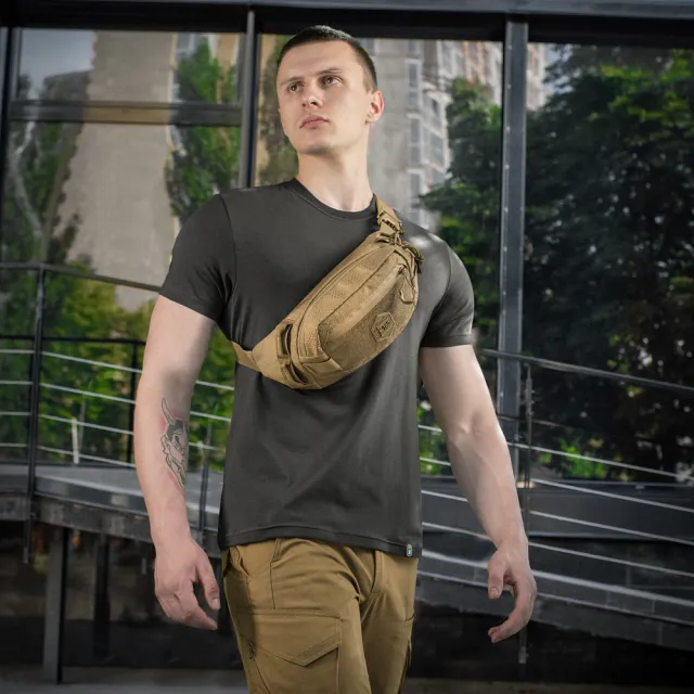 9 - Сумка на пояс M-TAC  Waist Bag Elite Hex. Койот