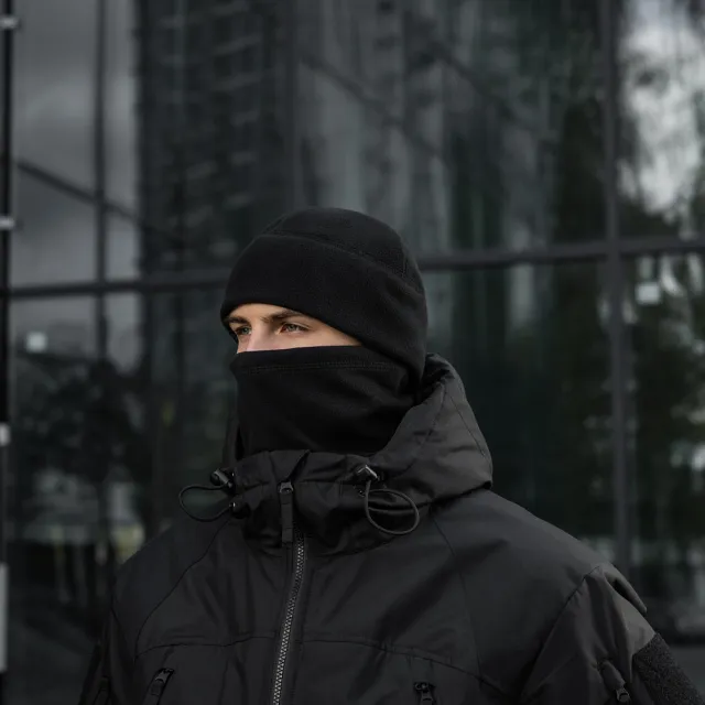 9 - Шапка флісова M-Tac Watch Cap Elite із Slimtex. Чорний
