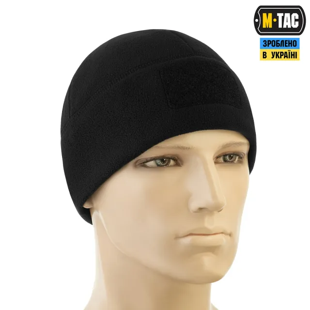 3 - Шапка флісова M-Tac Watch Cap Elite з Velcro. Чорний