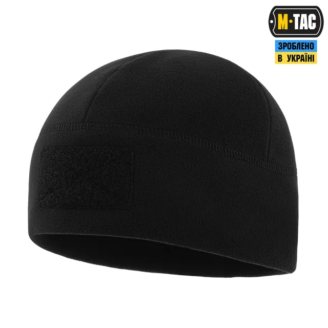 5 - Шапка флісова M-Tac Watch Cap Elite з Velcro. Чорний