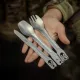 10 - Набір столових приборів M-Tac роз'ємний (ложка+виделка+ніж). Сірий
