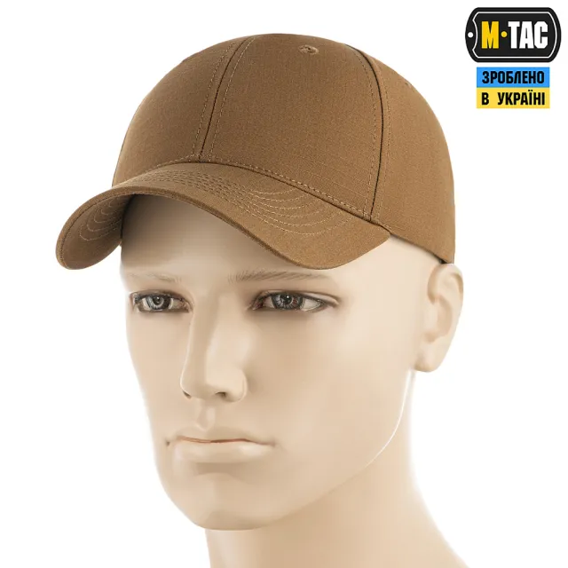 1 - Тактична кепка M-Tac Elite Flex ріп-стоп. Койот