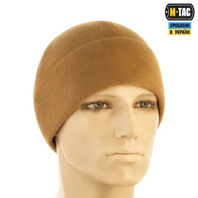2 - Шапка флісова M-Tac Watch Cap Elite із Slimtex. Койот