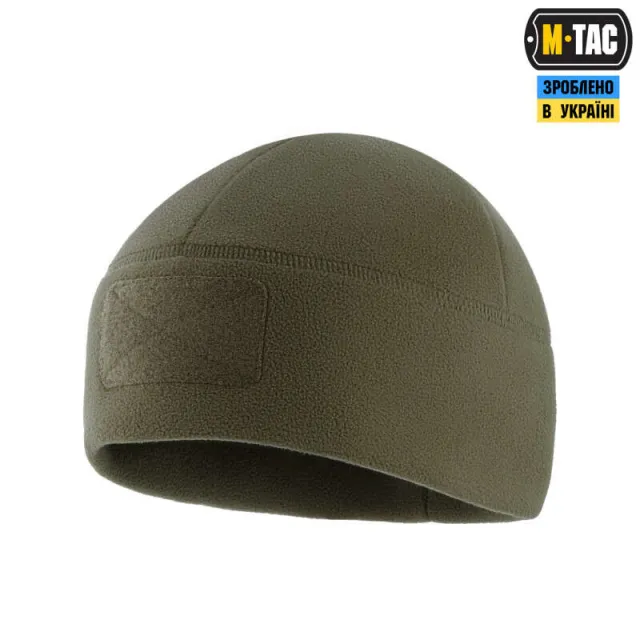 4 - Шапка флисовая M-Tac Watch Cap Elite с Velcro. Темная олива