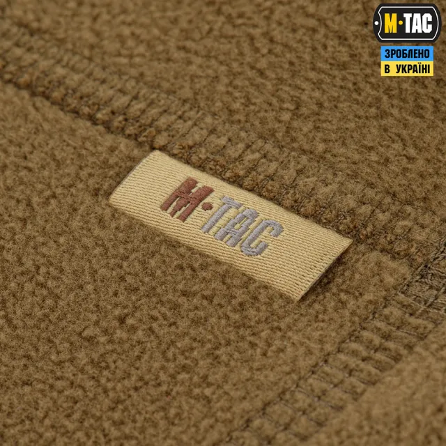 5 - Флисовый бафф, шарф M-Tac Elite Fleece анатомический с затяжкой. Койот