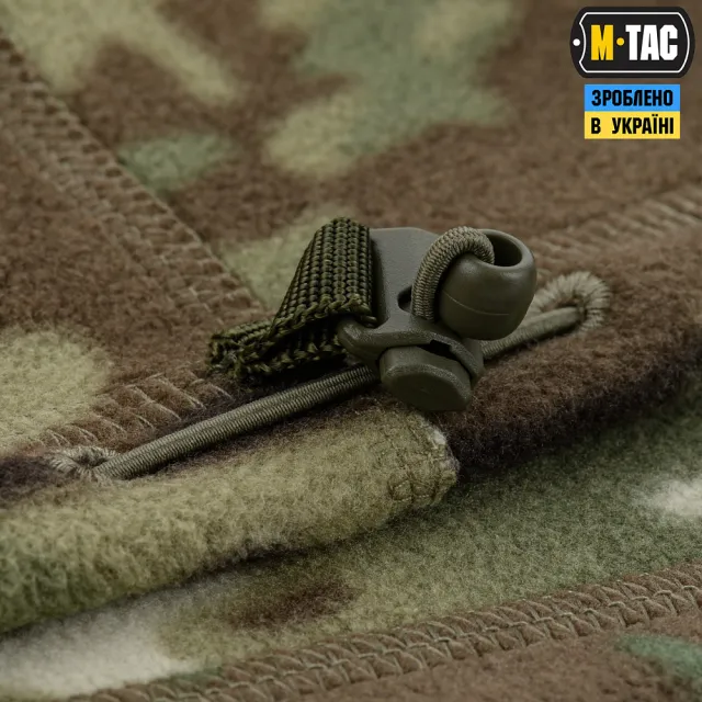 4 - Флисовый бафф, шарф M-Tac Elite Fleece анатомический с затяжкой. Мультикам