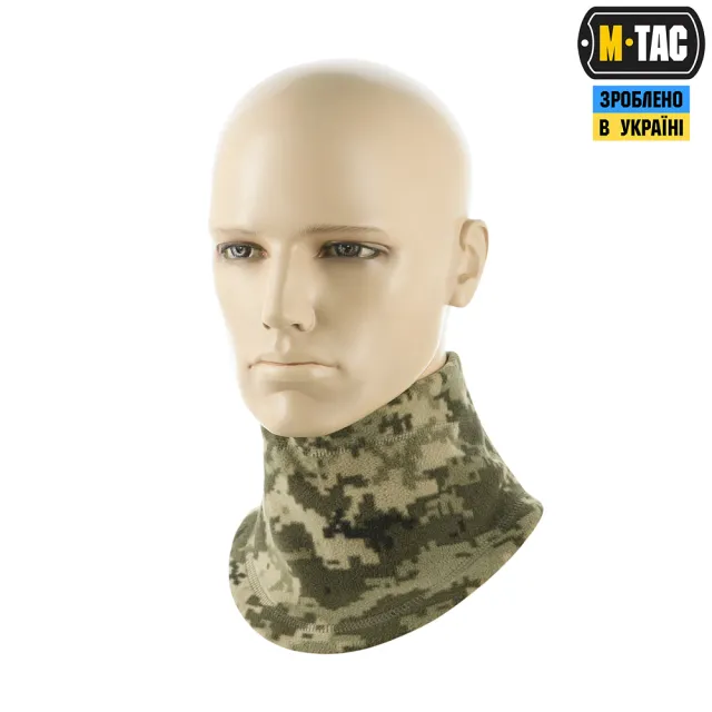 2 - Флисовый бафф, шарф M-Tac Elite Fleece анатомический с затяжкой. Пиксель