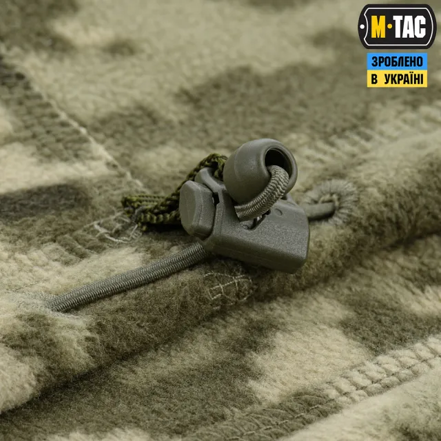 4 - Флисовый бафф, шарф M-Tac Elite Fleece анатомический с затяжкой. Пиксель