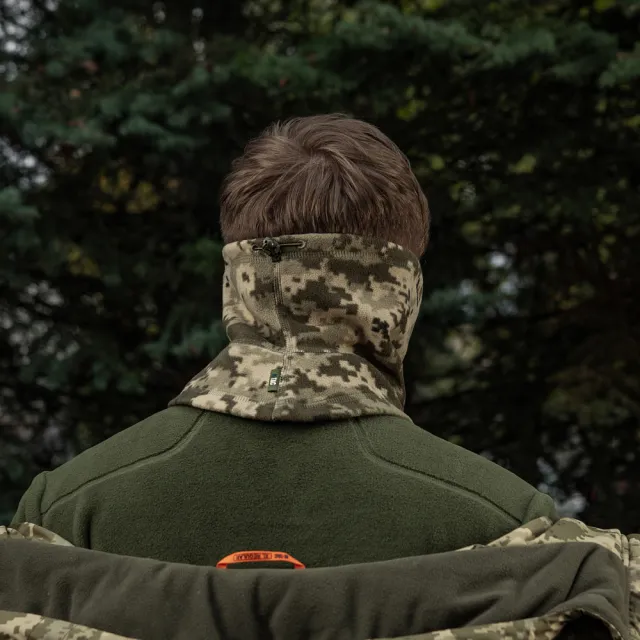 10 - Флисовый бафф, шарф M-Tac Elite Fleece анатомический с затяжкой. Пиксель
