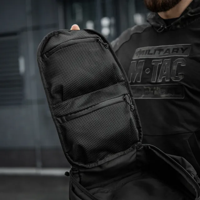 10 - Тактичний рюкзак M-Tac Sturm Elite з ергономічними лямками. Чорний мультикам