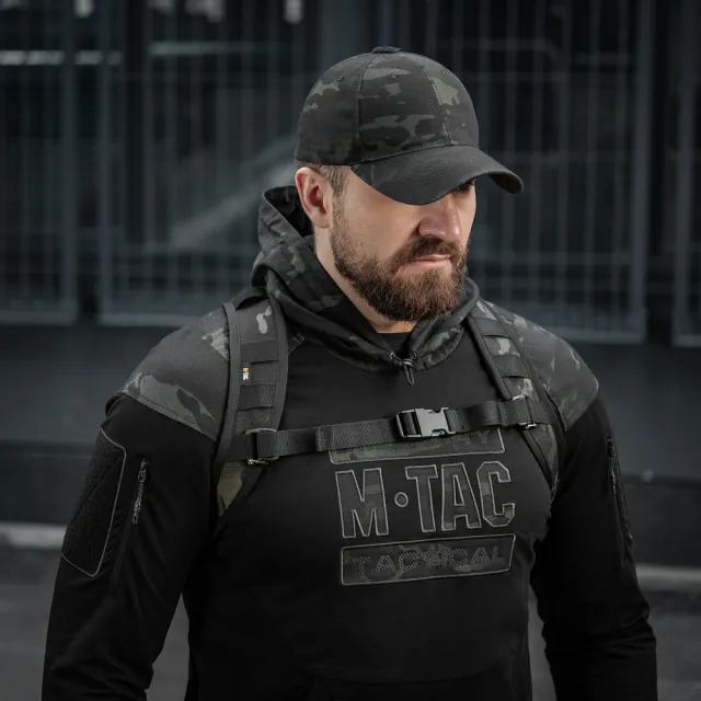 8 - Тактичний рюкзак M-Tac Sturm Elite з ергономічними лямками. Чорний мультикам
