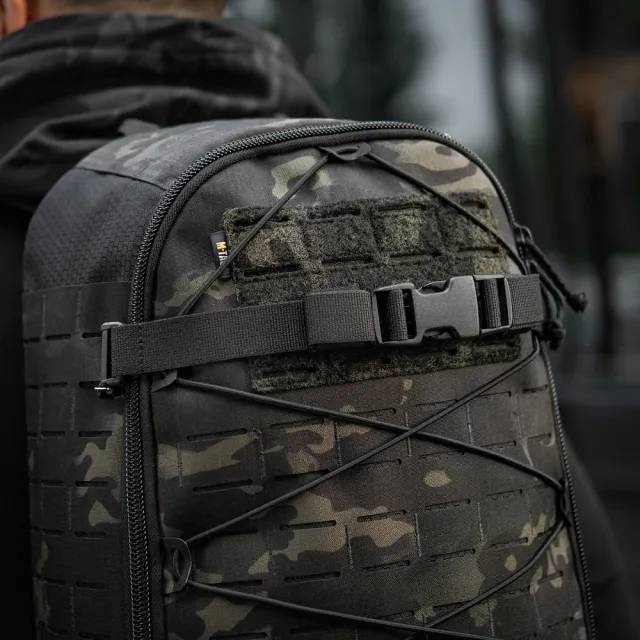 12 - Тактический рюкзак M-Tac Sturm Elite с эргономичными лямками X-Large Elite Gen.II. Черный мультикам