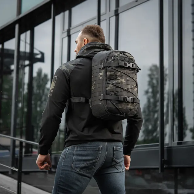 3 - Тактический рюкзак M-Tac Sturm Elite с эргономичными лямками X-Large Elite Gen.II. Черный мультикам