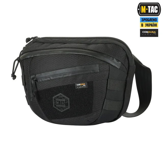 1 - Сумка через плечо M-Tac Sphaera Hex Hardsling Bag Elite Large с липучкой. Черный
