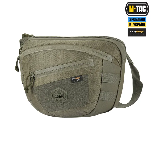 1 - Сумка через плече M-Tac Sphaera Hex Hardsling Bag Elite Large з липучкою. Олива