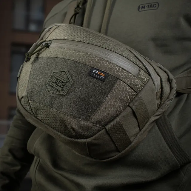 4 - Сумка через плече M-Tac Sphaera Hex Hardsling Bag Elite Large з липучкою. Олива