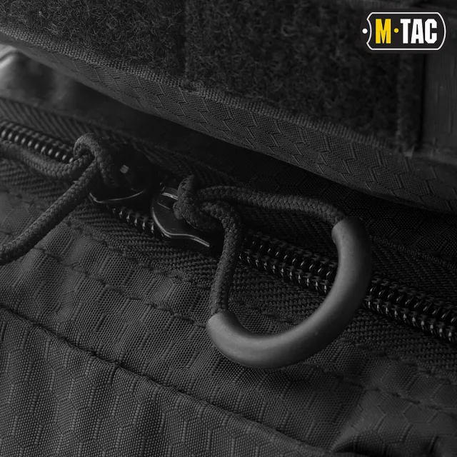4 - Тактична сумка через плече M-Tac Urban Line City Hunter Hexagon. Чорний